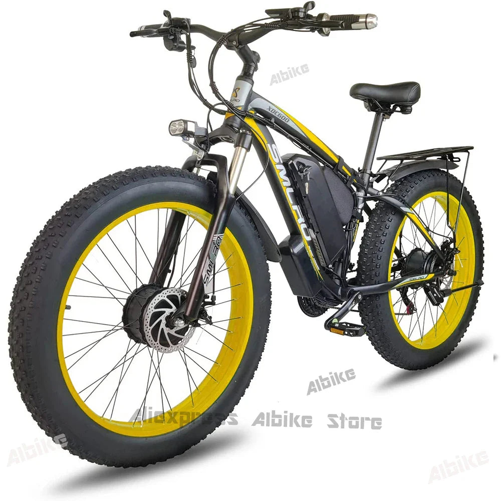 2000W Fat Tire Electric Bike 48V 22Ah 26" Electric Mountain Bikes 55km/h Ebike for Adults 21 Speed Hydraulic Brakes