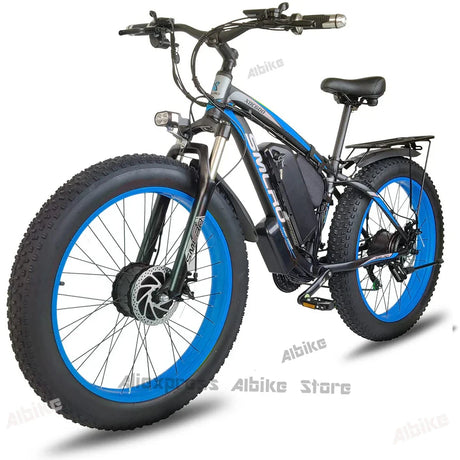 2000W Fat Tire Electric Bike 48V 22Ah 26" Electric Mountain Bikes 55km/h Ebike for Adults 21 Speed Hydraulic Brakes