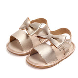 2018 Brand New Cute Newborn Infant Baby Girls Bowknot Princess Shoes Toddler Summer Sandals PU Non-slip Rubber ShoesSize 0-18M