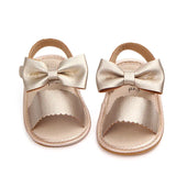 2018 Brand New Cute Newborn Infant Baby Girls Bowknot Princess Shoes Toddler Summer Sandals PU Non-slip Rubber ShoesSize 0-18M