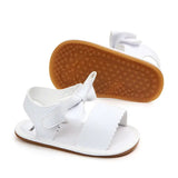 2018 Brand New Cute Newborn Infant Baby Girls Bowknot Princess Shoes Toddler Summer Sandals PU Non-slip Rubber ShoesSize 0-18M