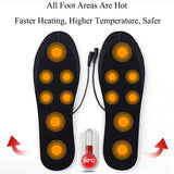 2019 USB Electric Heated Insoles Women Men Heated Insoles For Shoes Outdoor Sports Heating Winter Warm Soles Warmer Sock Pad Mat