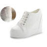 2020 Autumn High Top Wedge Platform Sneakers Women Casual Shoes Hidden Heels Ladies Sneakers  Women Shoes YYJ150