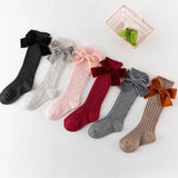 2020 Winter Kids Socks Toddlers Girls Big Bow Socks Knee High Long Soft  Socks 100% Cotton Baby Leg Warmers