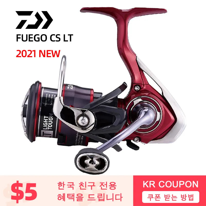 2021 NEW Daiwa Fuego CS LT Spinning Fishing Reel  Baitcasting Reel 6+1BB Max Drag 12KG Spinning Wheel