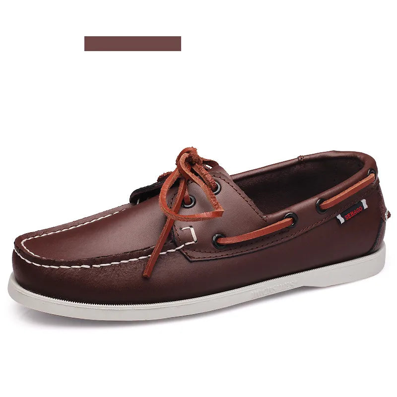 2022 Men Shoes Fashion Loafers Men Comfy Leather Drive Footwear Casual Men's Boat Footwear Slip on Shoes Leisure Walk Lazy Shoes