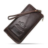 2022 Men Wallet Clutch Genuine Leather Brand Rfid  Wallet Male Organizer Cell Phone Clutch Bag Long Coin Purse Free Engrave