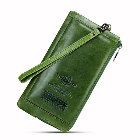 2022 Men Wallet Clutch Genuine Leather Brand Rfid  Wallet Male Organizer Cell Phone Clutch Bag Long Coin Purse Free Engrave