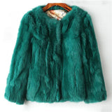 2022 Winter Women The Real Rabbit Fur Coat Natural Rex Rabbit Fur Coat The Fashion Super Thin Rabbit Fur Leather Fashion Jacket