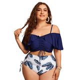 2022  Women Push Up Bikinis Set Swimwear Plus Size High Waist Swimsuit Larges Big Plussize Swimming Suits Bathing Beachwear New