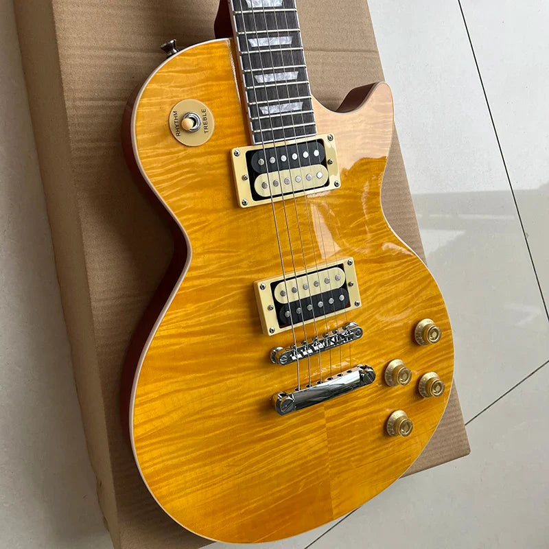 2022 hot selling classic electric guitar, exquisite tiger skin pattern, comfortable feel, moving tone, free delivery to home.