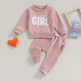 2023-07-25 Lioraitiin 0-3Y Toddler Baby Girl Fall Clothes Mama Girl Pullover Sweatshirt and Jogger Pants Set Outfits Tracksuit