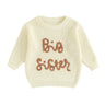 2023-08-18 Lioraitiin 18M-5Y Kids Girls Sweater Letter Embroidery Crew Neck Long Sleeve Pullovers Fall Toddler Clothes Tops