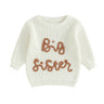 2023-08-18 Lioraitiin 18M-5Y Kids Girls Sweater Letter Embroidery Crew Neck Long Sleeve Pullovers Fall Toddler Clothes Tops