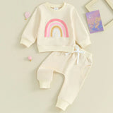 2023-09-04 Lioraitiin 3M-3Y Baby Girls Boys Clothes Oversize Sweater & Long Pants Infant Toddler Fall Winter Rainbow Outfits