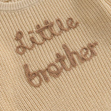 2023-09-18 Lioraitiin 0-18M Baby Boys Sweater Letter Embroidery Crew Neck Long Sleeve Pullovers Fall Toddler Clothes Tops