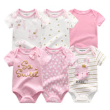 2023 6PCS/Set Unisex Newborn Baby Boy Clothes Unicorn Cotton Baby Girl Clothes Cartoon Girls Baby Clothing Jumpsuits Bodysuits