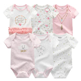 2023 6PCS/Set Unisex Newborn Baby Boy Clothes Unicorn Cotton Baby Girl Clothes Cartoon Girls Baby Clothing Jumpsuits Bodysuits