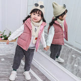 2023 Autumn Children Warm Thicken Vest Baby Cotton Waistcoat Kids Outerwear Coat Children Clothing Boys Girls Brand Jackets Vest