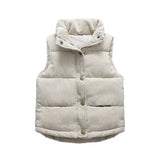 2023 Autumn Children Warm Thicken Vest Baby Cotton Waistcoat Kids Outerwear Coat Children Clothing Boys Girls Brand Jackets Vest