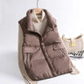 2023 Autumn Winter Ultra Light Thin Duck Down Jacket Women Quilted Short Warm Basic Vest Casual Pocket Waistcoat Female Coat