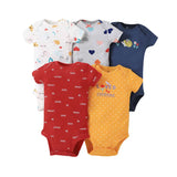 2023 Baby Bodysuit Baby Girl Jumpsuit 5-pack  Summer Toddler Boys Clothes Cotton Cartoon Newborn ropa bebe Clothing Costume