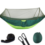 2023 Camping Hammock with Mosquito Net Pop-Up Light Portable Outdoor Parachute Hammocks Swing Sleeping Hammock Camping Stuff