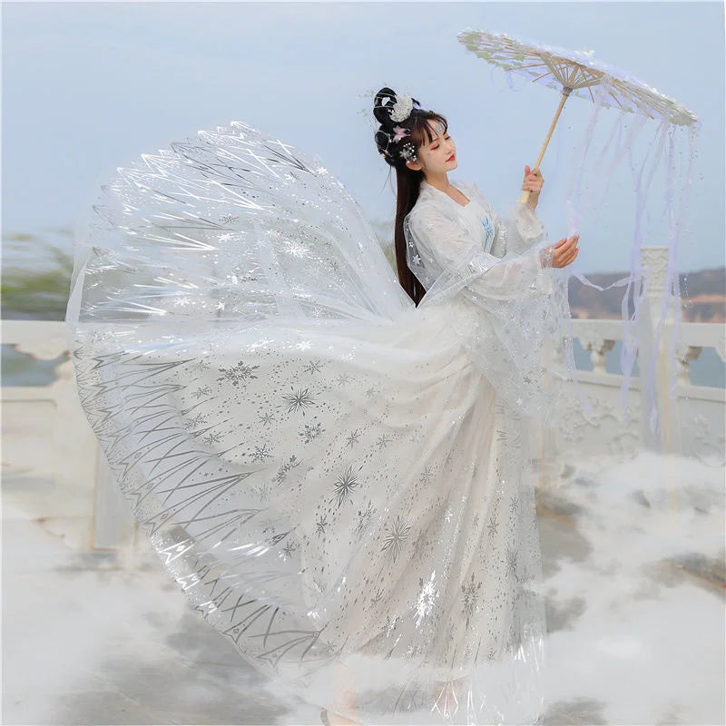 2023 Carol Star Sequins Gradient Shimmering Women Gown Set Traditional Chinese Dress Hanfu Prom Formal Birthday Christmas Gift