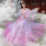 2023 Carol Star Sequins Gradient Shimmering Women Gown Set Traditional Chinese Dress Hanfu Prom Formal Birthday Christmas Gift