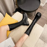 2023 Fashion Platform Women Combat Winter Heels Quality Long Thigh High Botas Zipper Knee High Boots for Girls Mujer 40