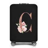 2023 Fashion Rose Gold 26 Letters Luggage Cover Protective Suitcase Case Trolley Travel Essentials Dust Covers for 18-32 Inch