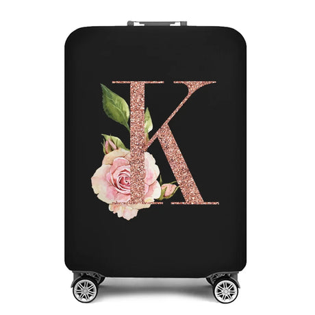 2023 Fashion Rose Gold 26 Letters Luggage Cover Protective Suitcase Case Trolley Travel Essentials Dust Covers for 18-32 Inch