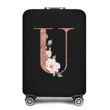 2023 Fashion Rose Gold 26 Letters Luggage Cover Protective Suitcase Case Trolley Travel Essentials Dust Covers for 18-32 Inch