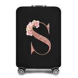 2023 Fashion Rose Gold 26 Letters Luggage Cover Protective Suitcase Case Trolley Travel Essentials Dust Covers for 18-32 Inch