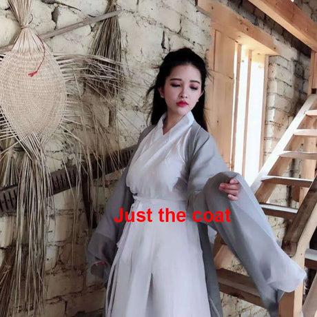 2023 Hanfu Coat Chinese Style Traditional Daily Hanfu Pure Han Tang Ancient Women Chiffon Cardigan Chinese Clothes for Women