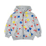 2023 Ins BC Autumn and Winter New Product Boys and Girls Cartoon Pattern Plushed Warm Children's Sweater Hooded Clothing