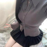 2023 Japan korea college  jk uniform suit women's autumn winter long sleeves girl sexy slim pleated skirt jk school uniform a714