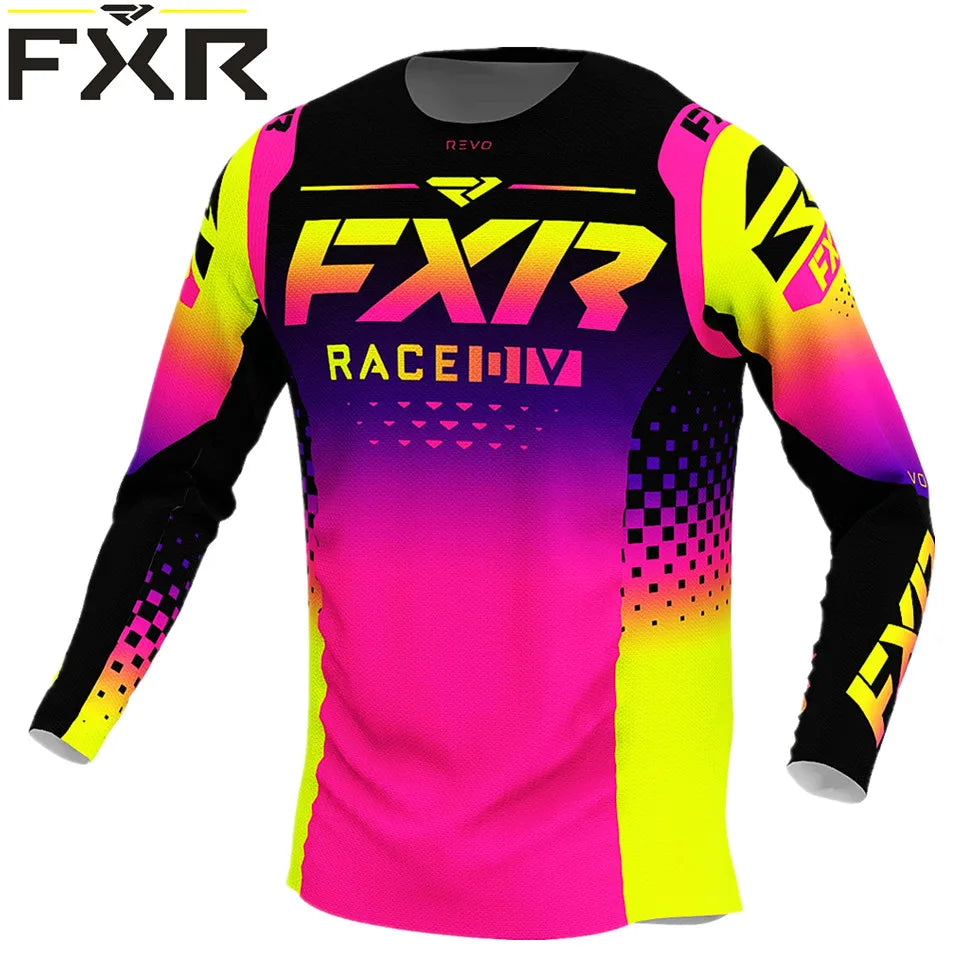 2023 Men's Downhill Jerseys short FXR Mountain Bike MTB Shirts Offroad DH Motorcycle Jersey Motocross Sportwear Racing Bike