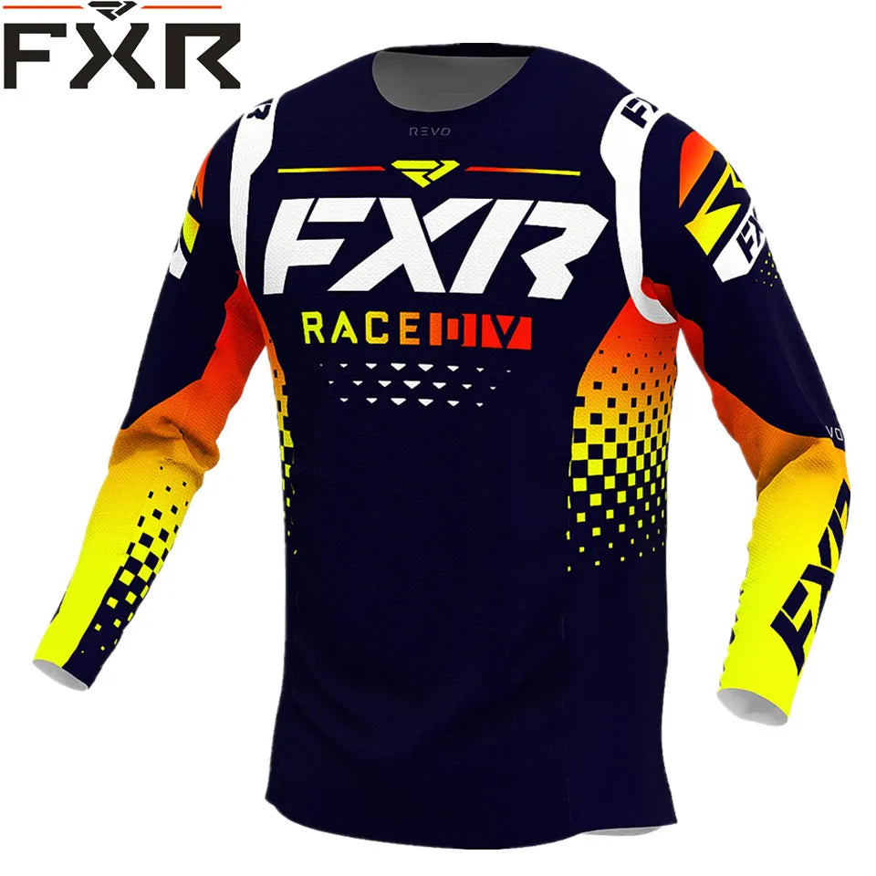 2023 Men's Downhill Jerseys short FXR Mountain Bike MTB Shirts Offroad DH Motorcycle Jersey Motocross Sportwear Racing Bike