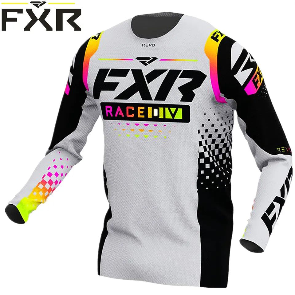 2023 Men's Downhill Jerseys short FXR Mountain Bike MTB Shirts Offroad DH Motorcycle Jersey Motocross Sportwear Racing Bike