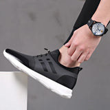 2023 Men's Shoes Quality Lycra+ Cow Leather Shoes Brand 5CM Increasing British Shoes New Summer Black Man Casual Height Shoes