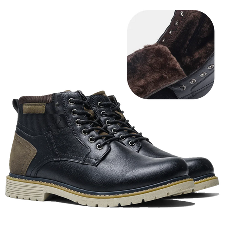 2023 Men's Winter Shoes Warm Comfortable Non-Slip Leather Men Winter Boots