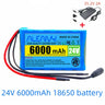 2023 New 24V 6Ah 25.2V 6S1P 18650 Li-Ion Battery Pack for Electric Motor Bicycle E-Bike Scooter Toys Drill with BMS