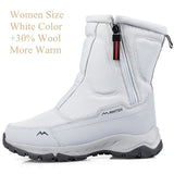 2023 New +30% Wool Women Snowboots More Warm Winter Shoes Non-Slip Waterproof Men’s Snow Boots Big Size 36-45 Outdoor Shoes