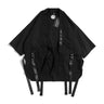 2023 New Japanese Traditional Black Kimono Cardigan Diablo Samurai Ninja Cosplay Suit Chinese Hanfu Style Coat Streetwear