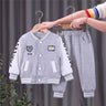 2023 New Kids Baseball Clothing Sets Boys Girls Casual Sports Suit Coat Pant 2Pcs Spring Autumn Thin Baby Tracksuit Outfits 1-4Y