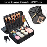 2023 New Professional Cosmetic Bag For Women High Quality Waterproof Oxford Large Capacity Travel Makeup Case For Makeup Artist