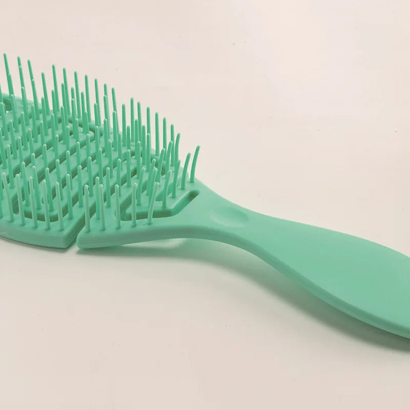 2023 New Solid Color Scalp Massage Curly Hair Brushes Comb Bath Untangling Hollow Hairbrush Health Care Tools for Women Baby