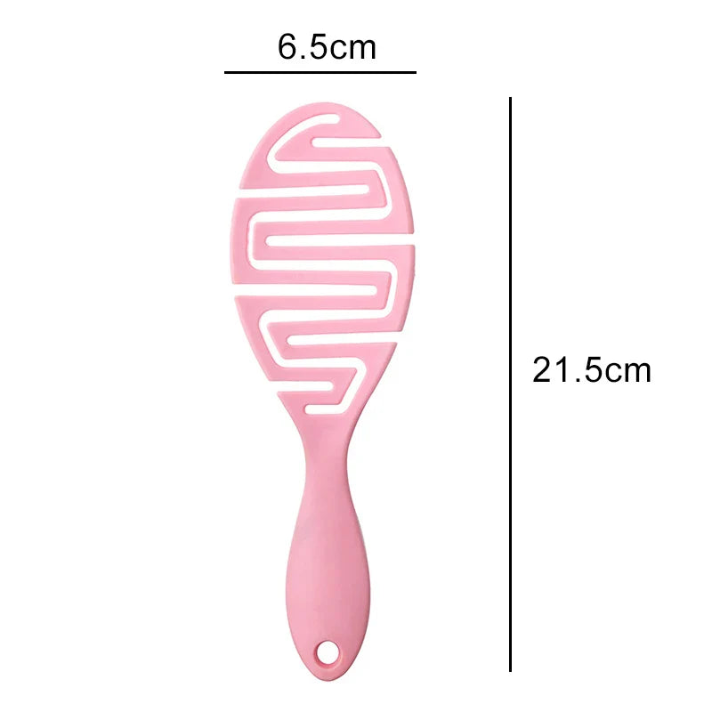 2023 New Solid Color Scalp Massage Curly Hair Brushes Comb Bath Untangling Hollow Hairbrush Health Care Tools for Women Baby