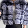 2023 New Style Women Fur Coat Real Fox Fur Jacket Natural Fox Fur Short Style Clothing Full Length Sleeve Female Coat